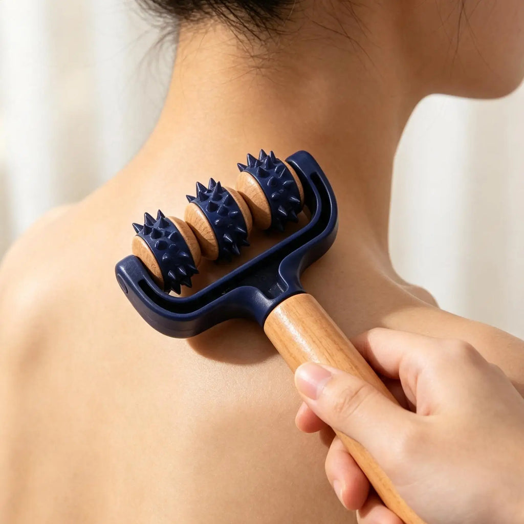 Massage Roller 1PC Handheld Muscle Massager With Multi-Coloured Rollers For Neck Back Legs Feet And Hands Portable Massager Tool