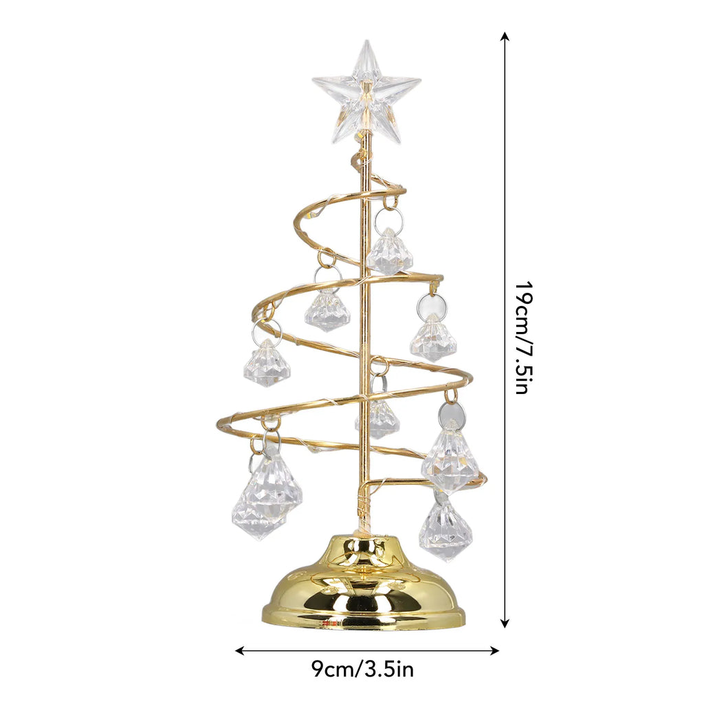 Crystal LED Christmas Tree Night Light