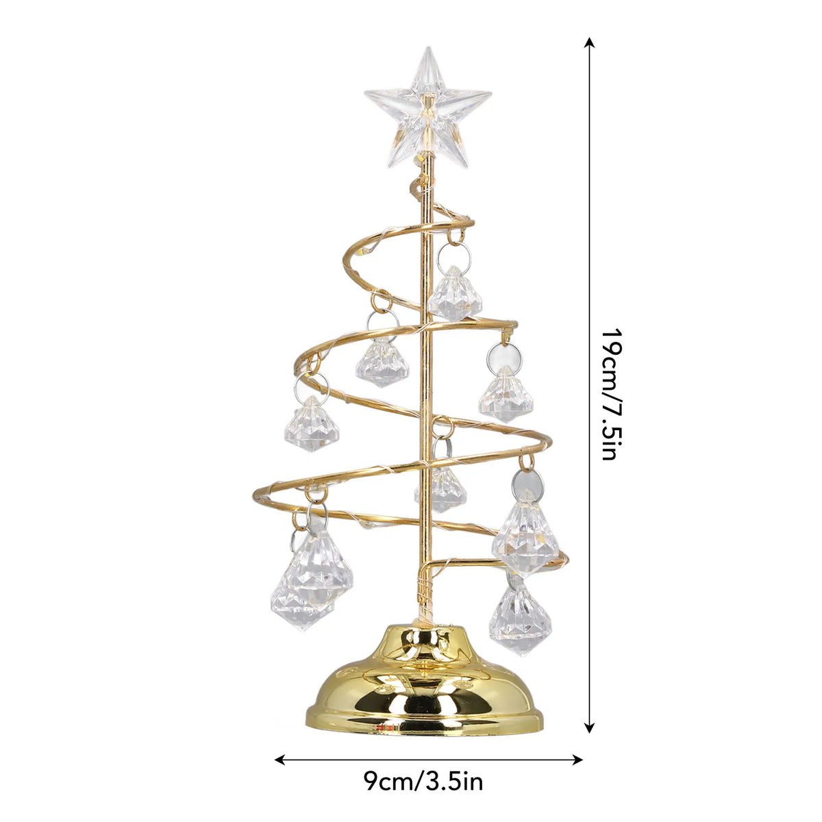 Crystal LED Christmas Tree Night Light