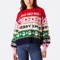 Snowflake Print Christmas Knit Sweater