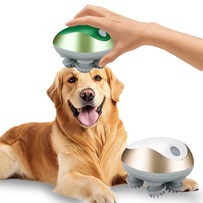 LUXE LINE USB Handheld Head Massager – 3-Speed Kneading with Human Finger Simulation