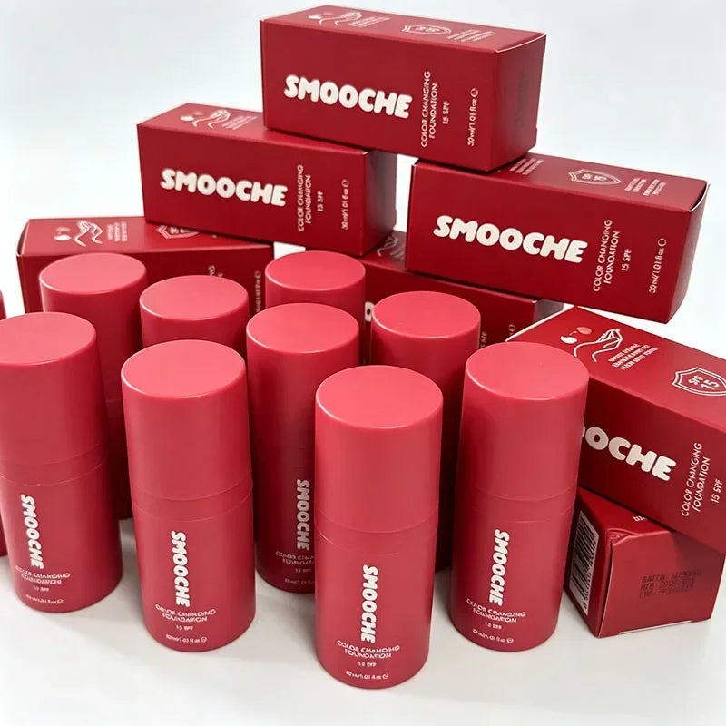 SMOOCHE Concealer Set Skin Tone Adaptive Color Changing Liquid Foundation Lightweight Moisturize Natural Skin Tone Face Makeup