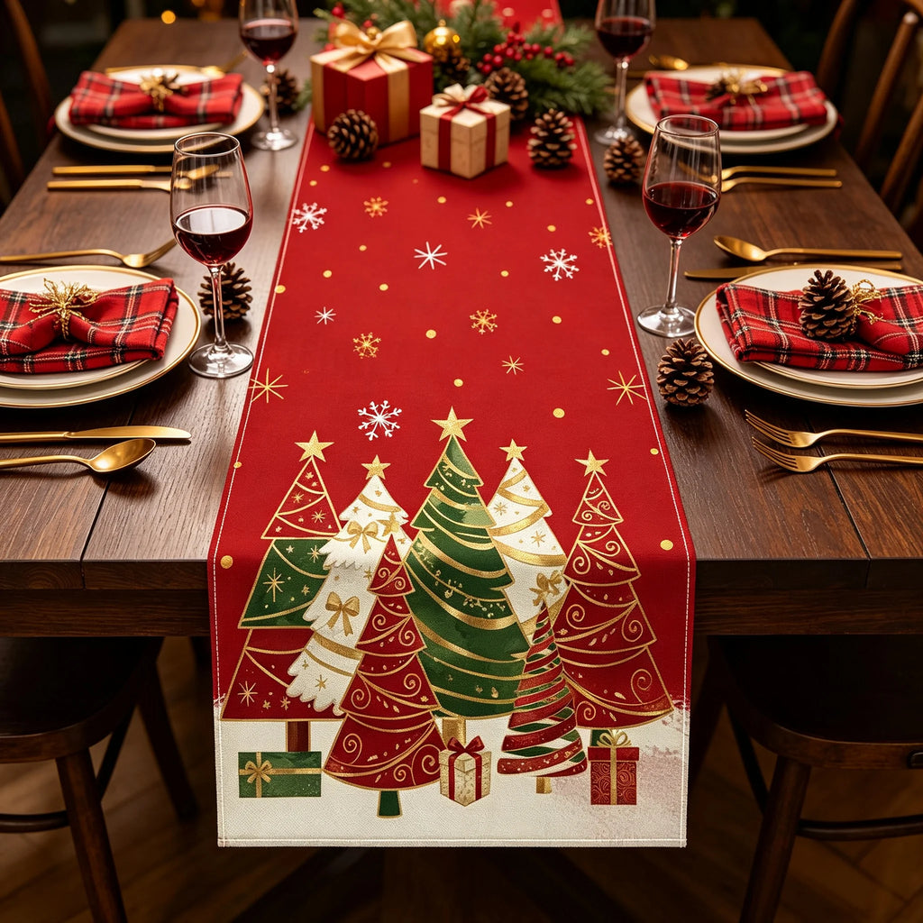 Christmas Tree Table Flag Decoration