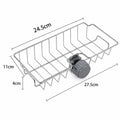 LUXE LINE Kitchen Sink Drain Rack – Faucet-Mounted Sponge & Soap Organizer