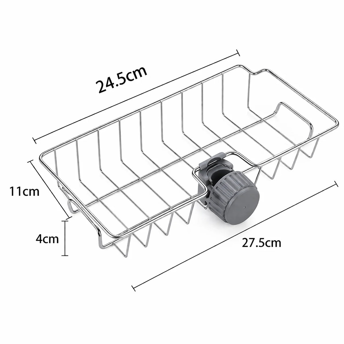 LUXE LINE Kitchen Sink Drain Rack – Faucet-Mounted Sponge & Soap Organizer