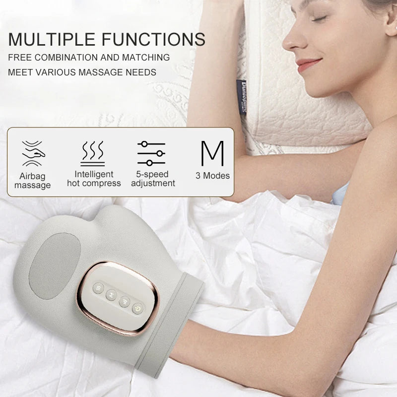 LUXE LINE Electric Hand Massager – Airbag Compression Glove for Finger & Palm Relief