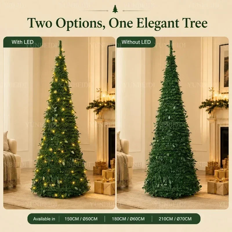 Pre-Lit Artificial Christmas Tree (1.5m–2.1m)