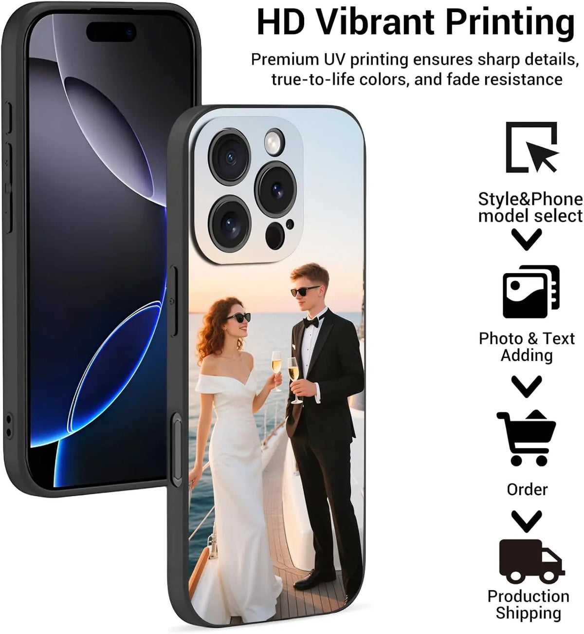 LUXE LINE Custom Matte Photo iPhone Case