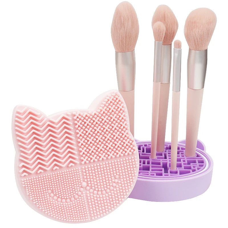 LUXE LINE Silicone Makeup Brush Cleaning Storage Box