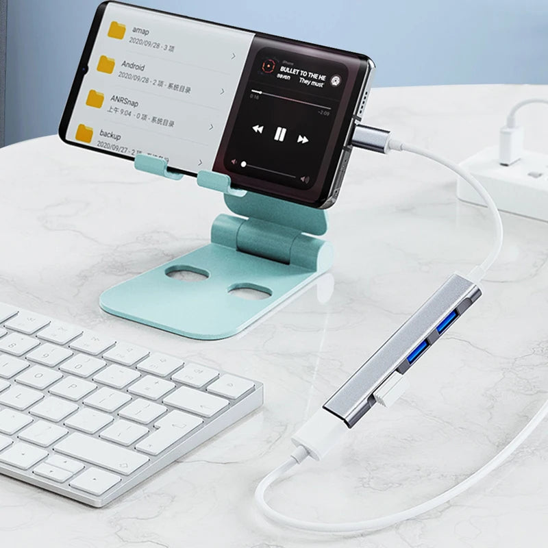 LUXE LINE 7-in-1 USB-C Hub – USB 3.0, 7-Port OTG Splitter Adapter