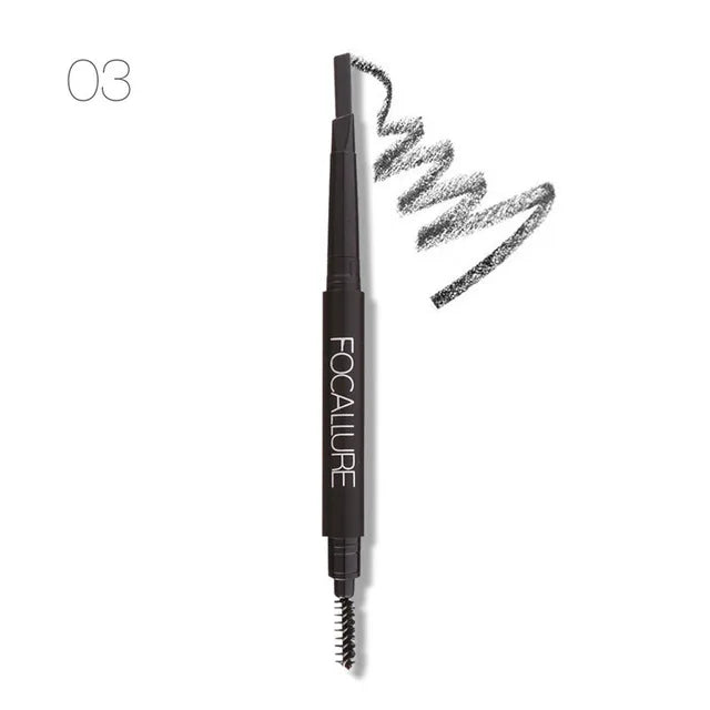 Focallure 3 Colors Eyebrow Pencil New Waterproof Easy to Wear Eye Brow Pen Natural Black Brown Gray Eye Makeup Tools
