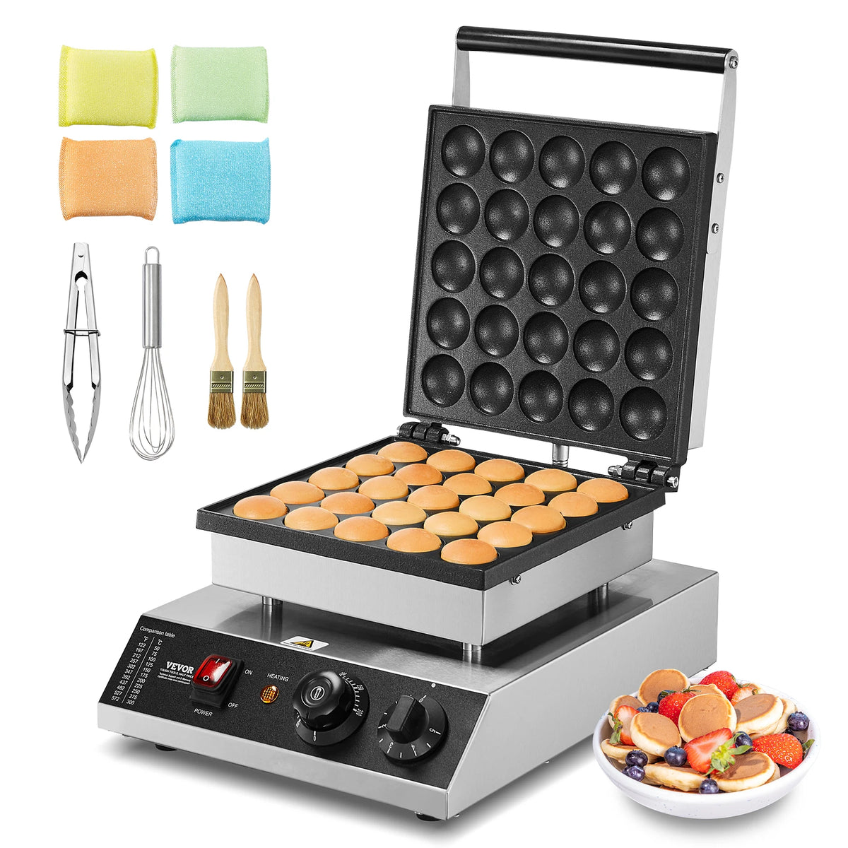 25-Slot Mini Dutch Pancake & Waffle Maker