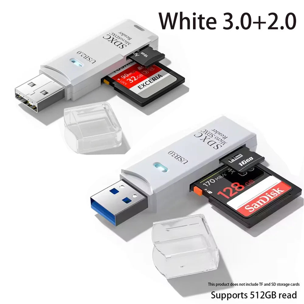 LUXE LINE 2-in-1 USB 3.0 Card Reader – MiniSD, TF & Flash Drive Adapter