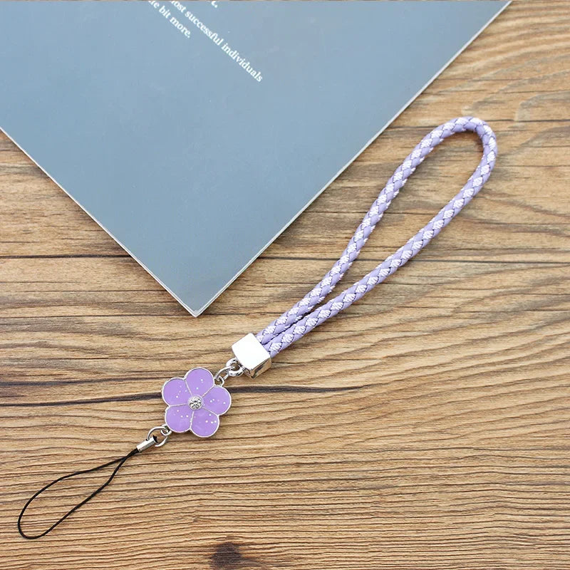 LUXE LINE Multicolor Braided Phone Charm Strap & Keychain Lanyard
