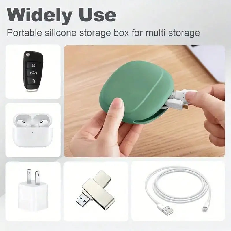 LUXE LINE Silicone Cable & Earphone Storage Bag