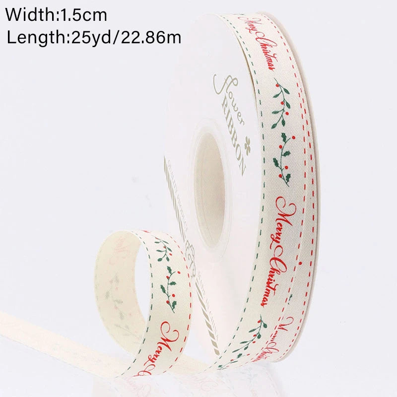 25-Yard Christmas Tree Ribbon (15mm)