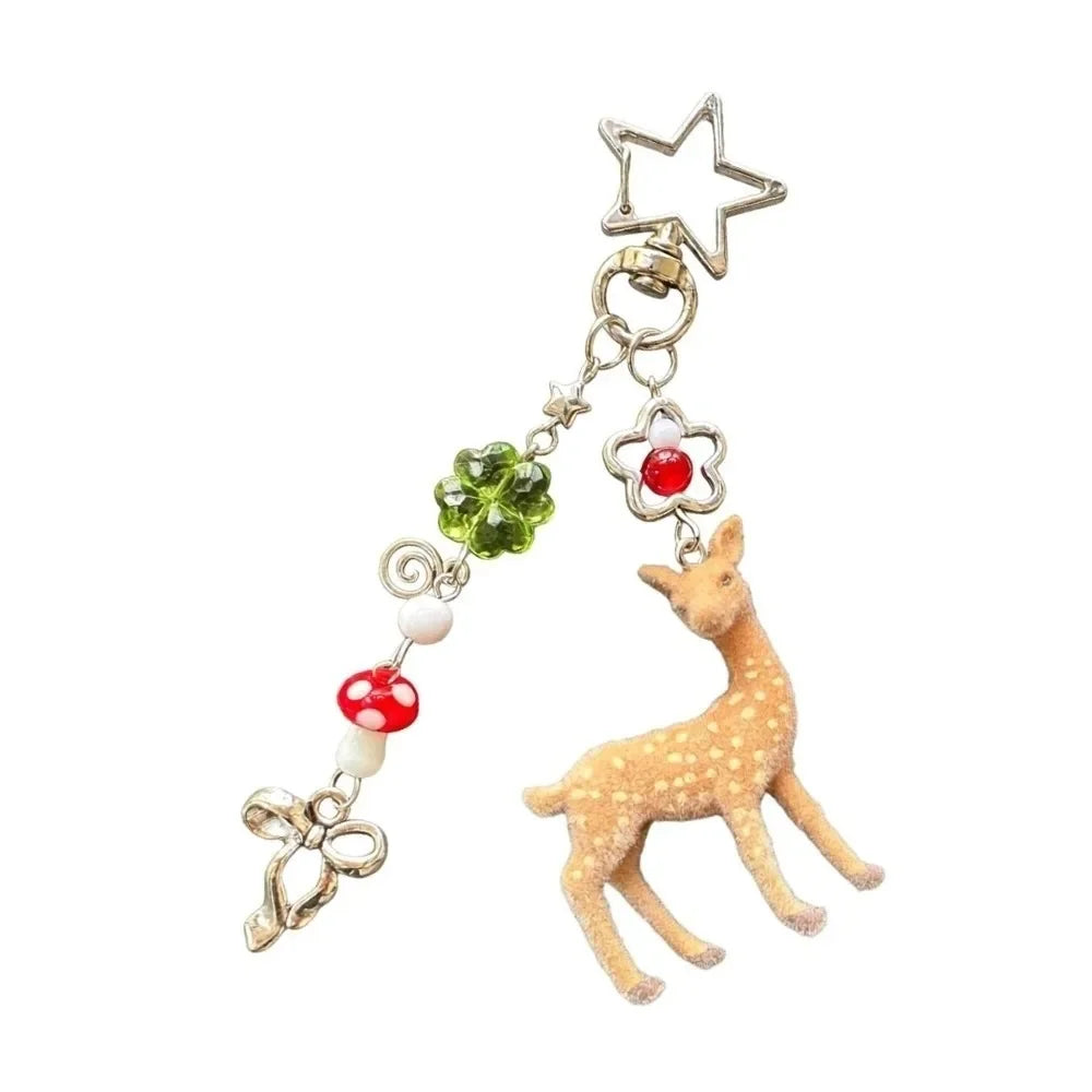 LUXE LINE Cute Deer Phone Charm Keychain