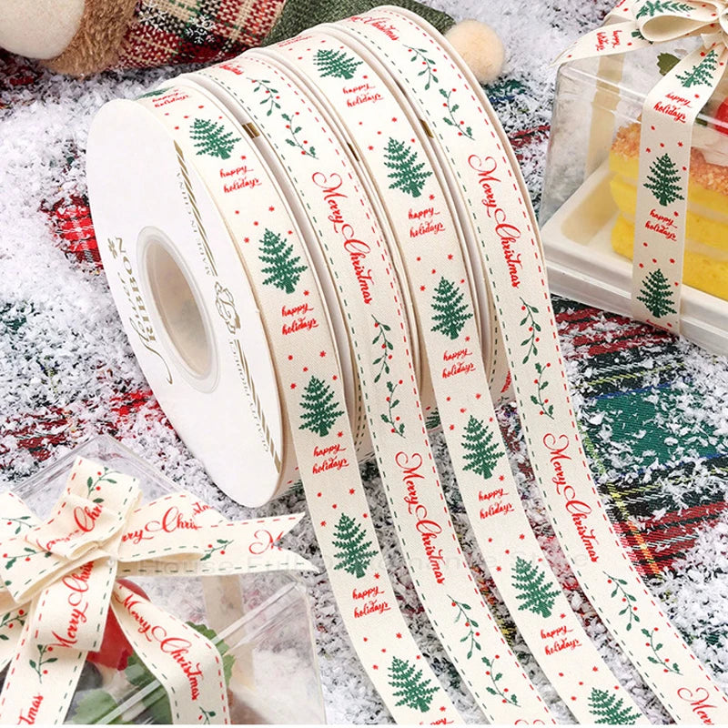 25-Yard Christmas Tree Ribbon (15mm)