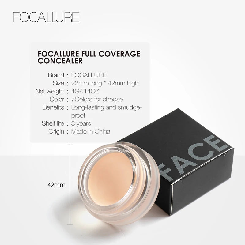 LUXE LINE FOCALLURE Waterproof Full Coverage Concealer — Lightweight Oil-Control