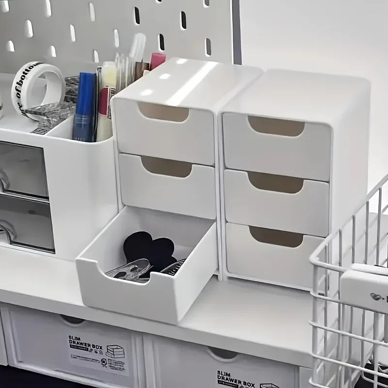 LUXE LINE 3-Tier Desk Organizer with Drawers – Office, Jewelry & Cosmetics Storage