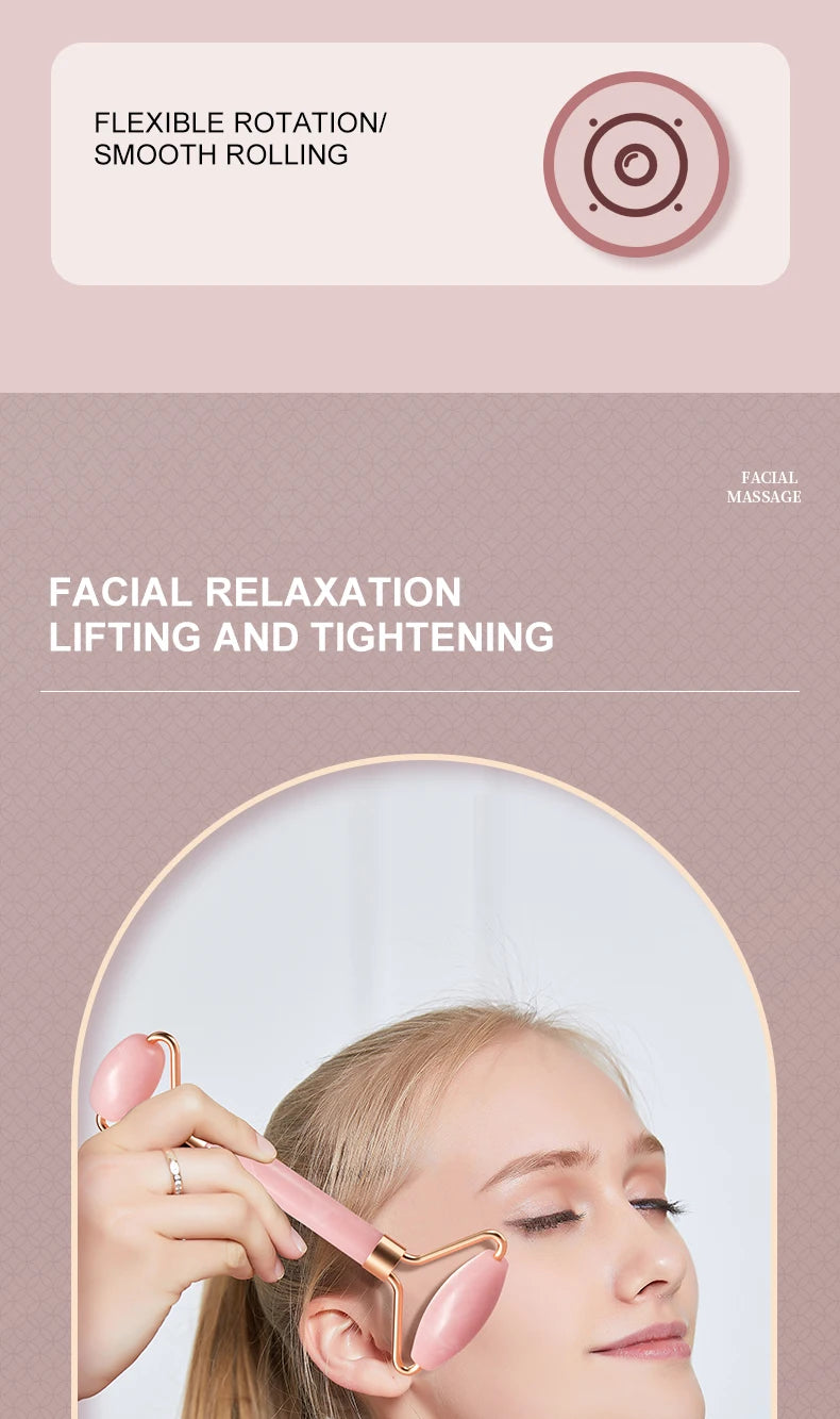 LUXE LINE Facial Roller & Gua Sha Massage Tool