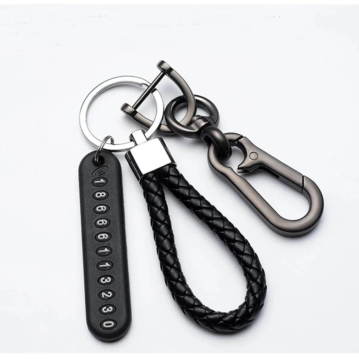 LUXE LINE DIY Number Plate Leather Keychain