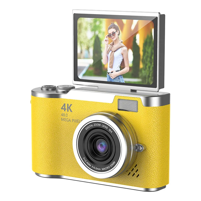 4K Digital Camera 48MP Kid Camera Autofocus Vlogging Camera 2.4inches Flip the Screen 180° for Kid Adult Beginners Portable Cam