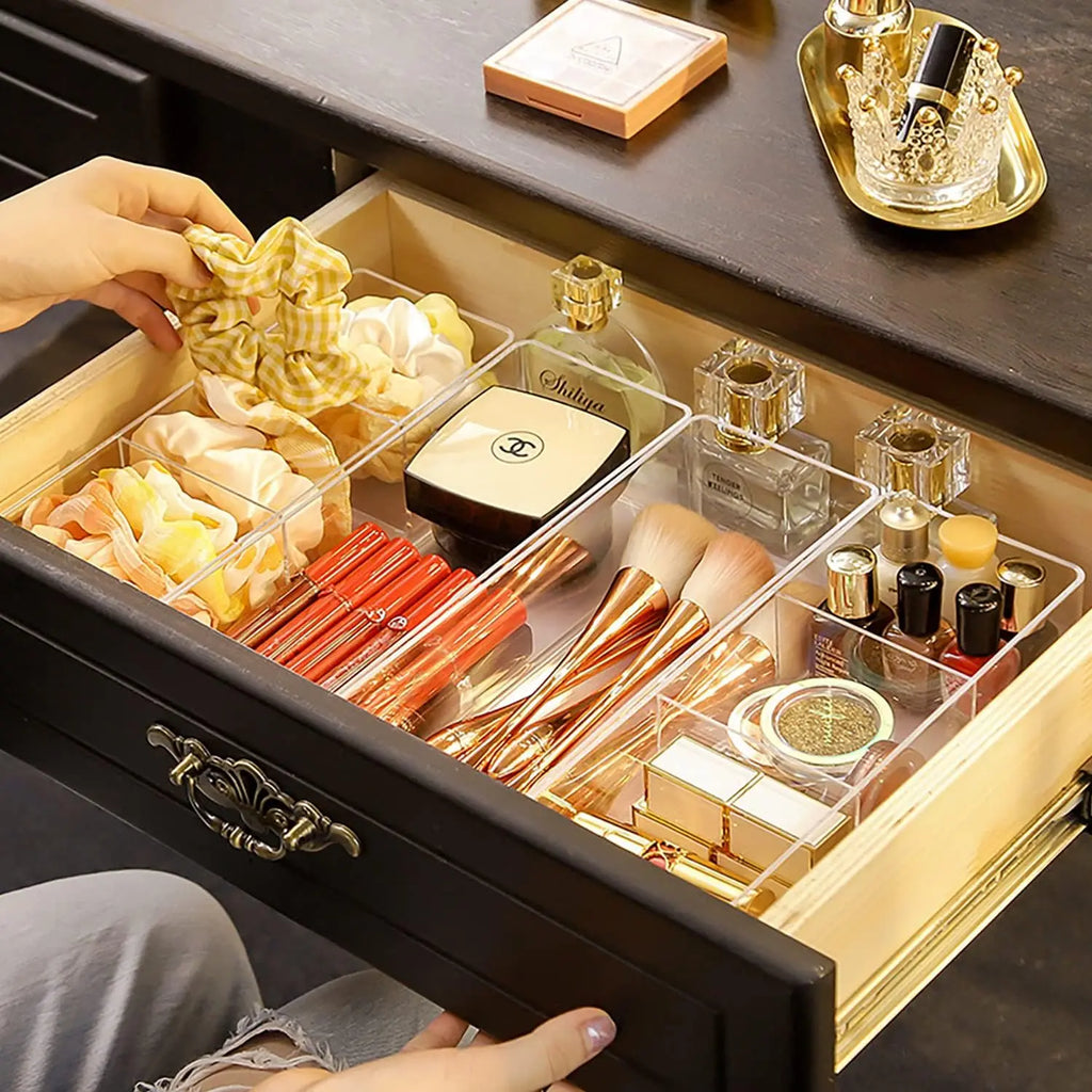 LUXE LINE Makeup Organizer for Drawer & Vanity – Countertop & Cabinet Storage Box