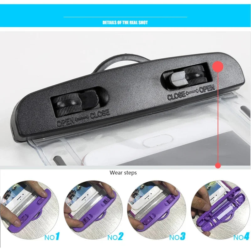 LUXE LINE Waterproof Phone Pouch – Luminous Touchscreen Dry Bag