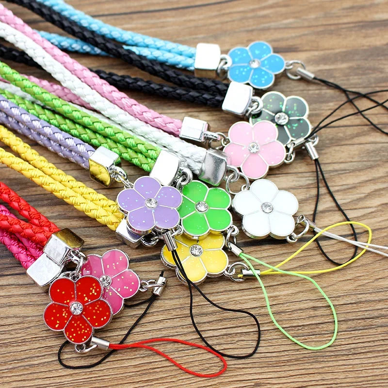 LUXE LINE Multicolor Braided Phone Charm Strap & Keychain Lanyard