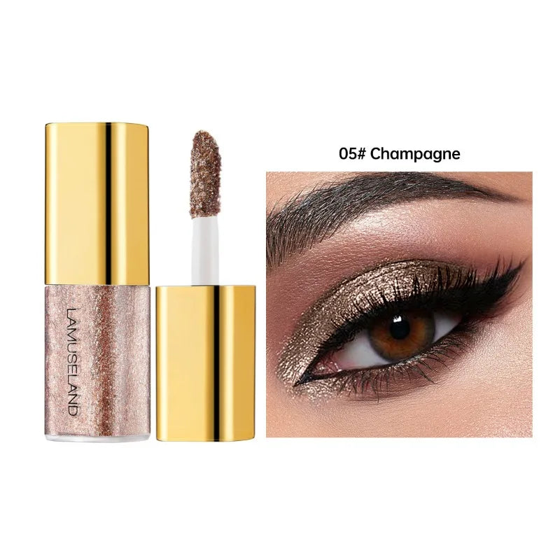8-Color Pearlescent Shimmer Liquid Eyeshadow Set