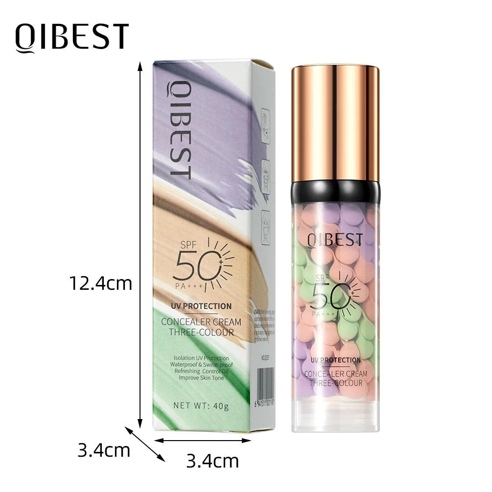 QIBEST Tri-Color Brightening Primer
