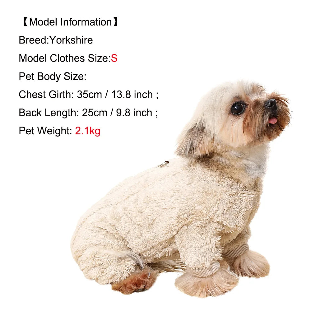 LUXE LINE Cozy Fleece Pet Jumpsuit – Dogs & Cats, XS–XL