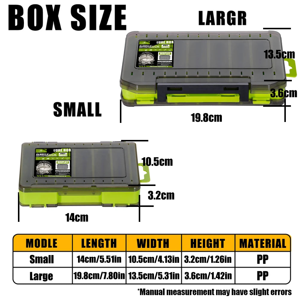 LUXE LINE Fishing Tackle Box – 14-Compartment Double-Sided Lure & Hook Organizer