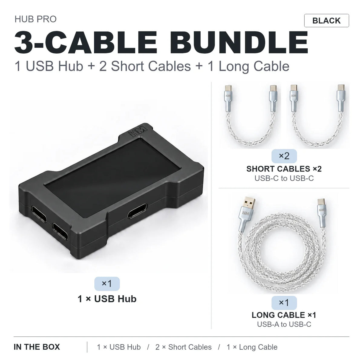 LUXE LINE HMLAB ZNEO Gaming USB Hub – 2-to-3 Port, 8K, RGB Screen