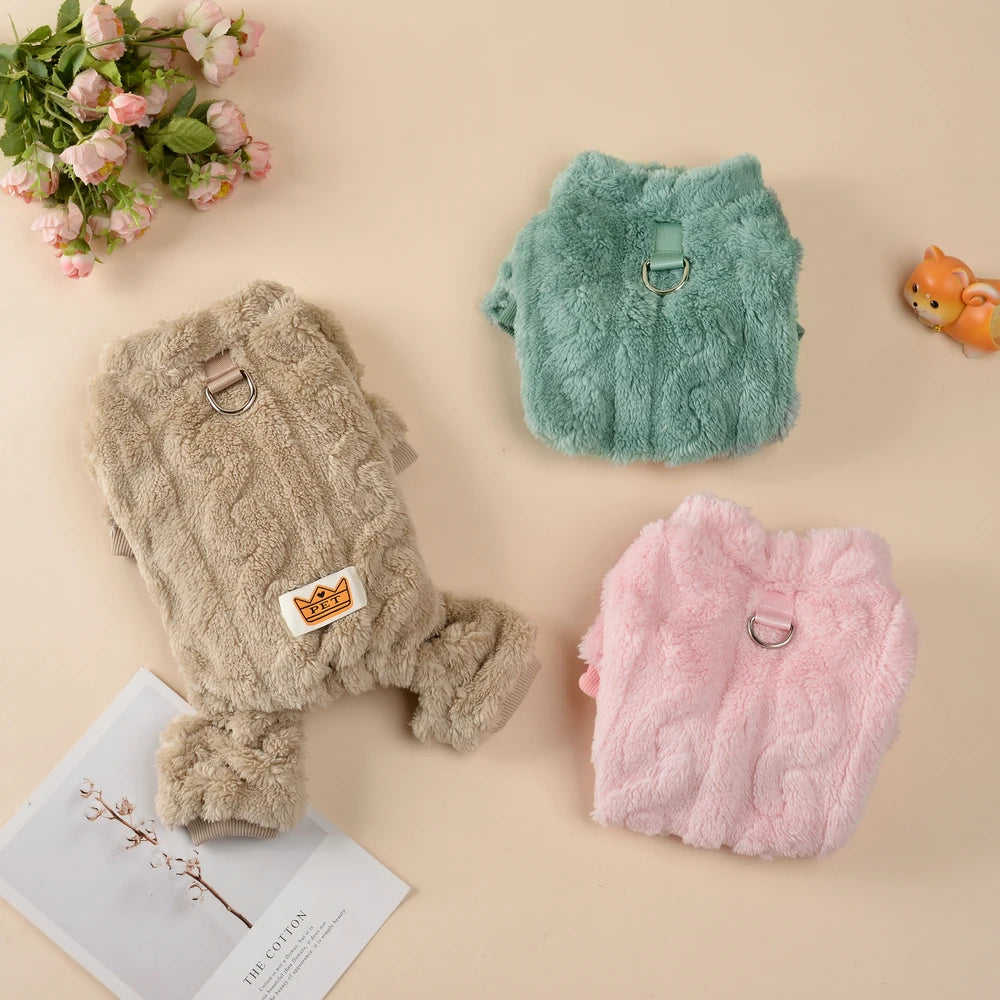 LUXE LINE Cozy Fleece Pet Jumpsuit – Dogs & Cats, XS–XL