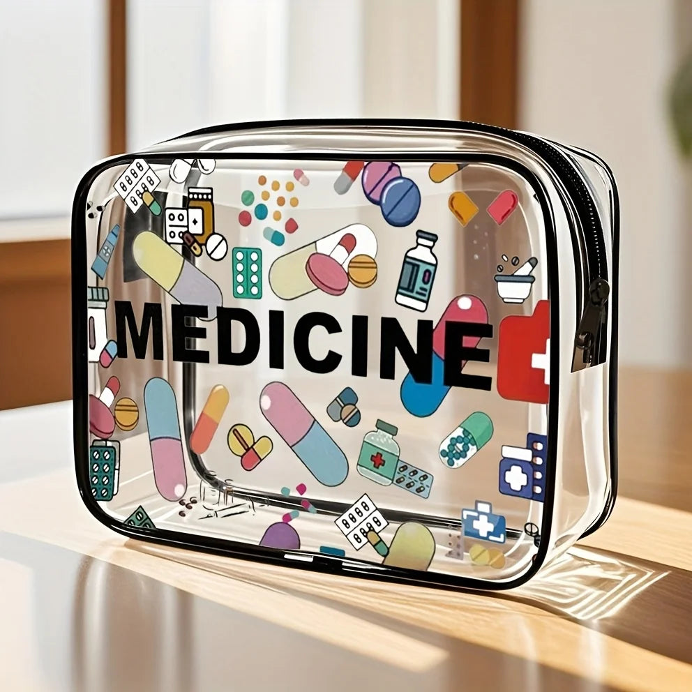 LUXE LINE Large Capacity Medicine & Travel Cosmetic Bag