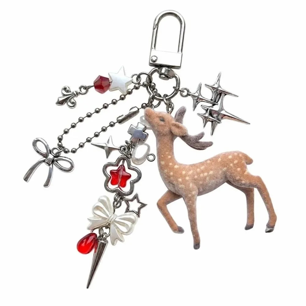 LUXE LINE Cute Deer Phone Charm Keychain