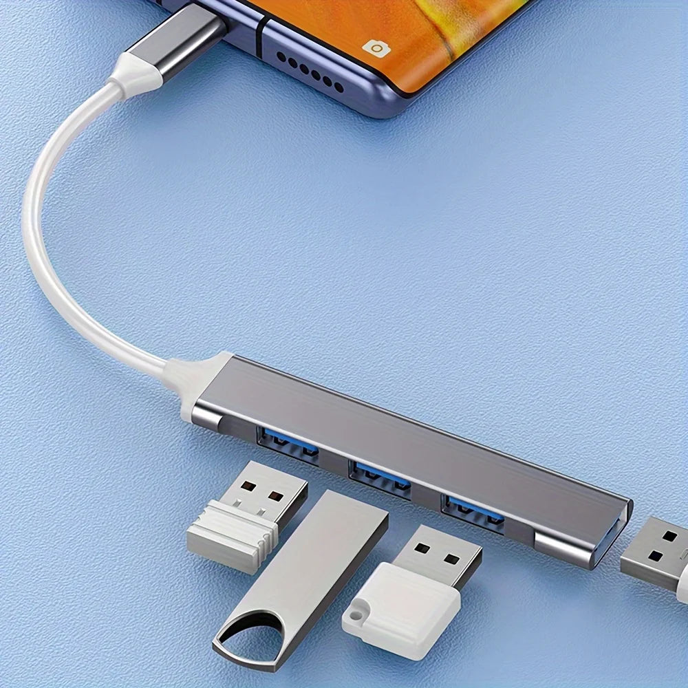 LUXE LINE 4-Port Type-C USB Hub – OTG Adapter for MacBook & Laptops
