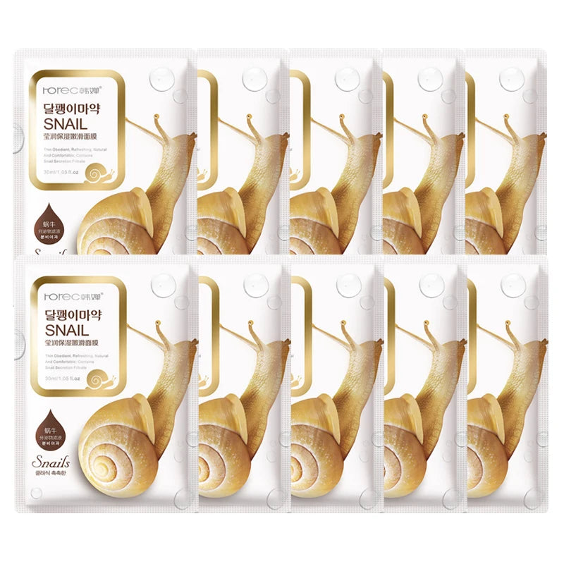 Snail Moisturizing Anti-Aging Face Mask Set