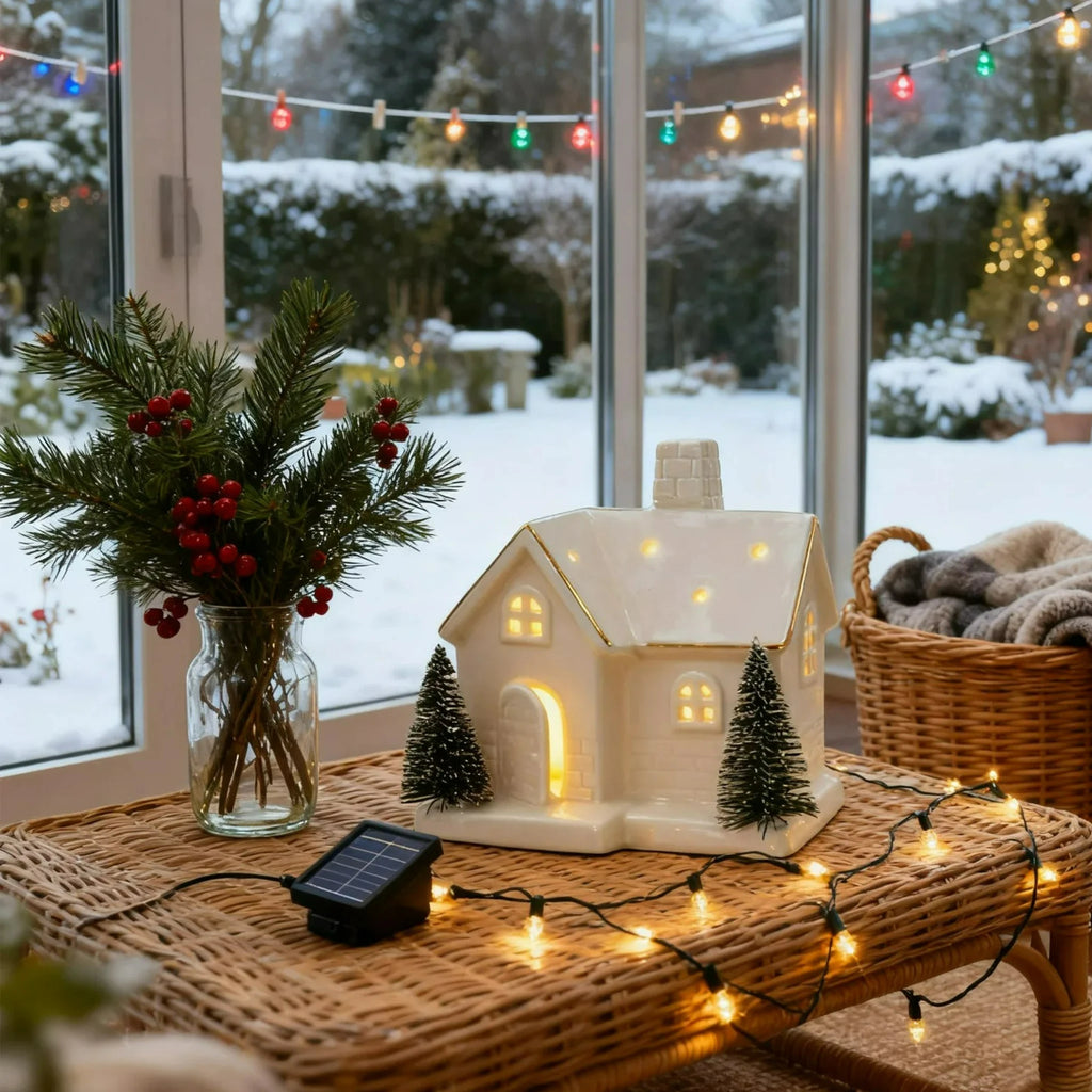 Christmas Tree House Ceramic Ornaments