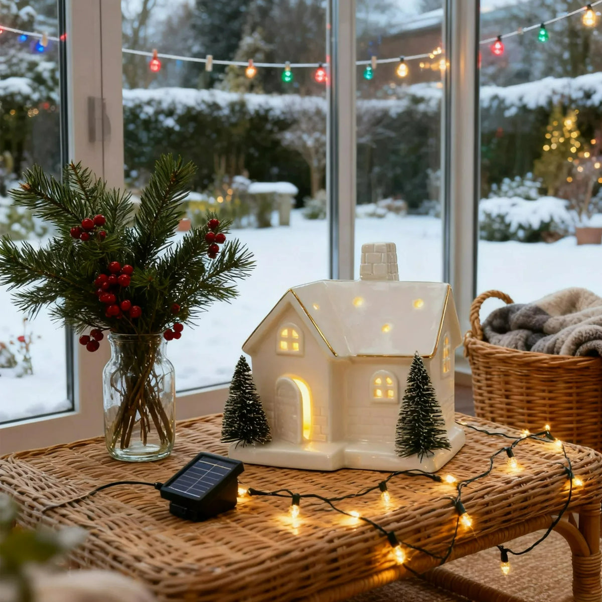 Christmas Tree House Ceramic Ornaments