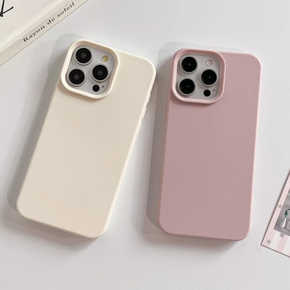 LUXE LINE Leather Shockproof Soft TPU iPhone Case