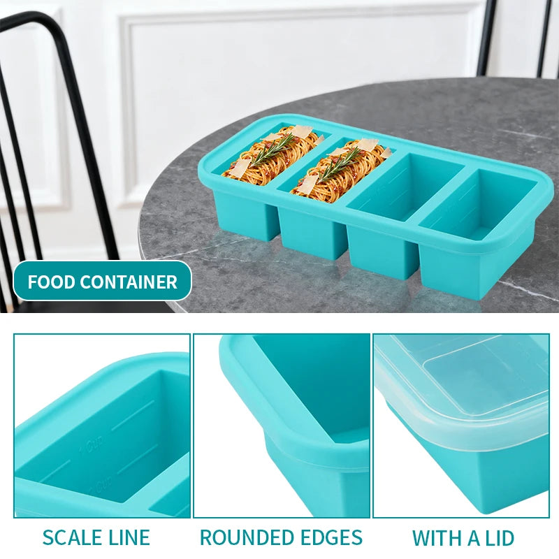 LUXE LINE Silicone Freezing Mold with Lid – Freezer-Safe Food Container
