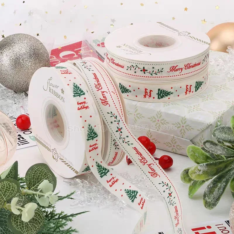 25-Yard Christmas Tree Ribbon (15mm)