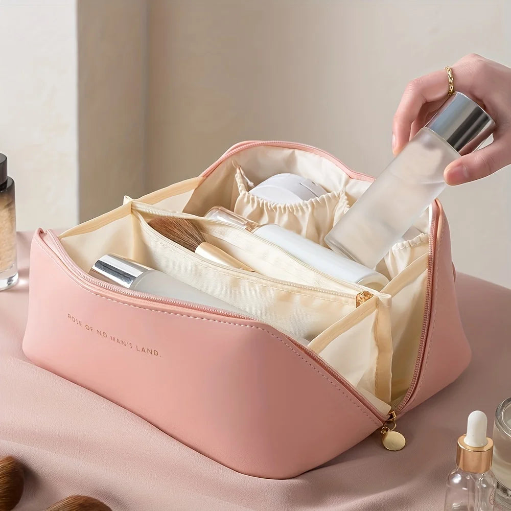 LUXE LINE Makeup Organizer Female Toiletry Kit Bag – Luxury Travel Cosmetic Case