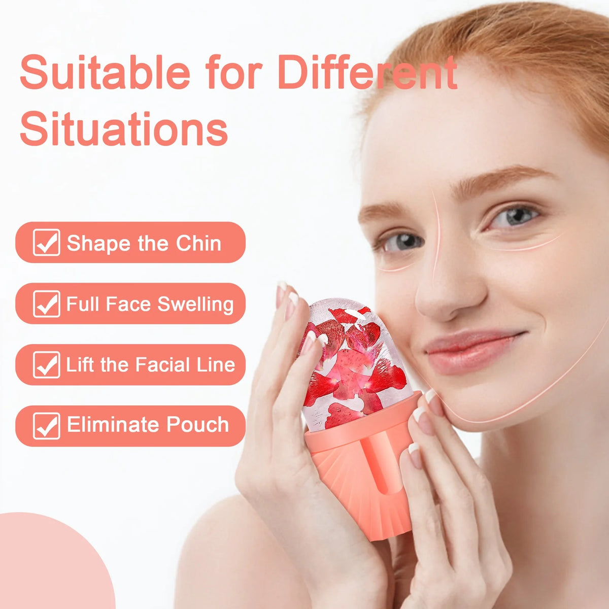 Ice Face Roller Silicone Mold for Eye Puffiness & Pore Tightening
