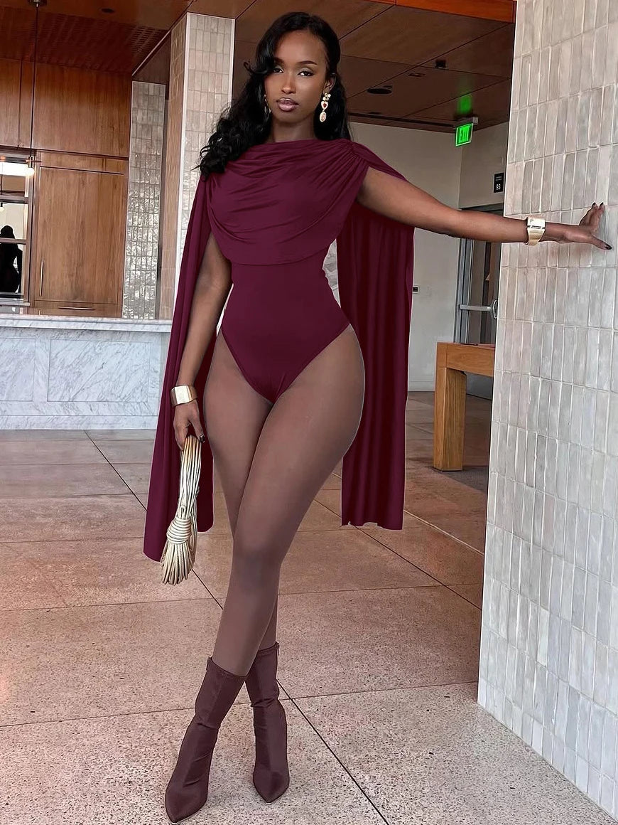Hugcitar Ruched Bodysuit Romper