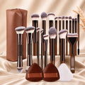 LUXE LINE Professional Dual-Ended Makeup Brush Set – Foundation, Contour & Blush