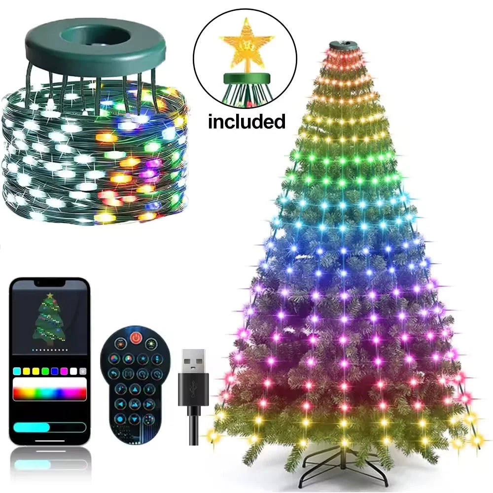 400-LED Smart RGB Christmas Tree String Lights